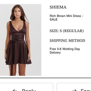 House of CB Rich Brown Mini Dress